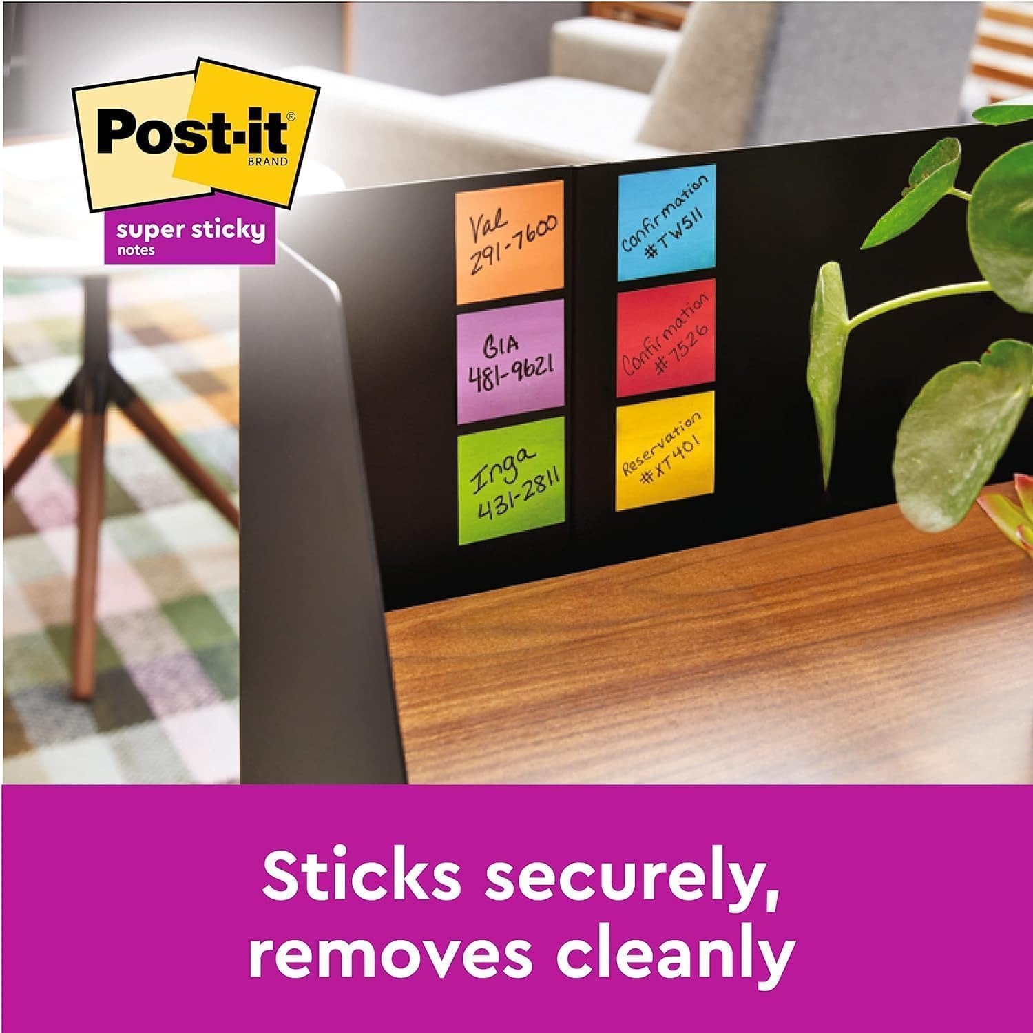 Post-it Super Sticky Notes, School and Office Supplies, Extra Sticking Notes for Boards, Monitors & Walls, 6 Pads in Pastel Colours, 540 Total Sheets, 76 mm x 127 mm-7