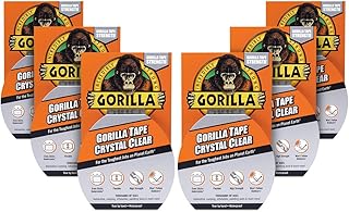 Gorilla 3044701 Tape Duct Tape Crystal Clear 48mm x 8.2m (Pack of 6)