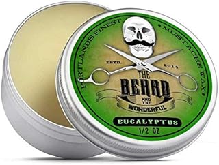 Moustache and Beard Wax 15ml – Promotes Facial Hair Growth with Moisture Resistant Feature – Ideal Beard Styling for Men with All Natural Ingredients, Strong Hold, & Eucalyptus Scent Wax