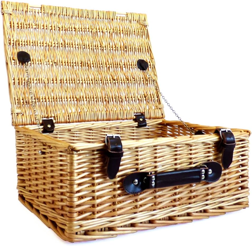 'Gourmet Treats' Food Hamper in a Traditional Style Wicker Basket (includes 25 delicious items) - Gifts for Mothers Day, Mum, Valentines, Christmas, Birthday, Corporate, Thank you Presents-1