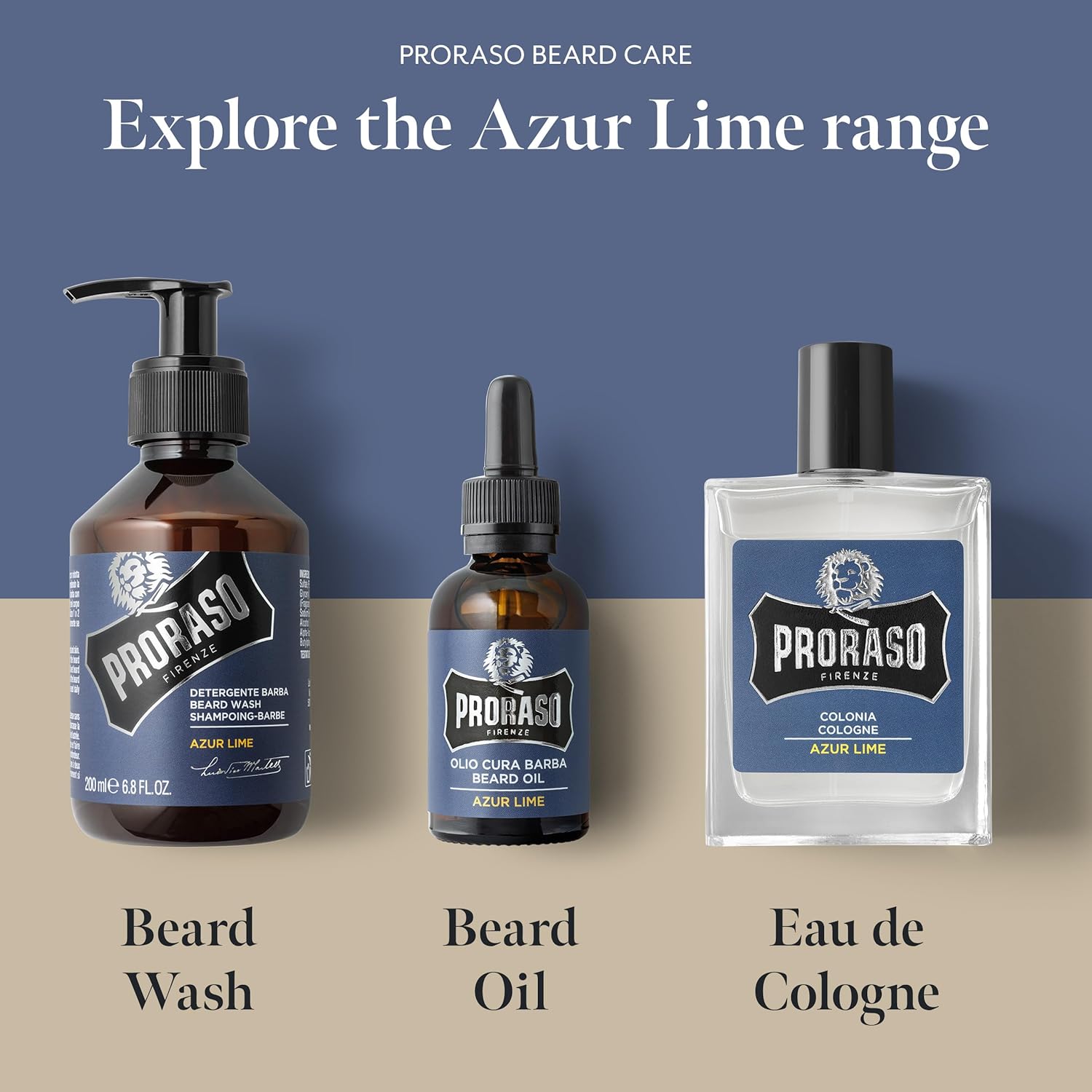 Proraso Beard Oil, Azur Lime, 30ml, Scented Beard Softener for Men Softens and Protects Long, Bristly Beards & Promotes Healthy Growth, Made in Italy-3