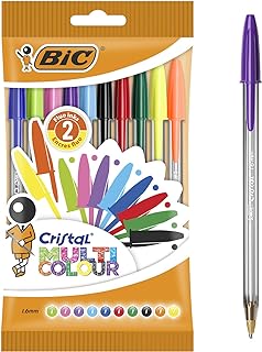 Bic Crystal Multicolour – Pen Bag Pack of 10 multicoloured