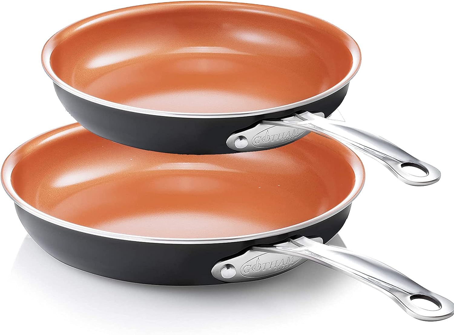 Gotham Steel 2 Pack-9.5" and 8.5" Fry Pan, 1, Copper-0