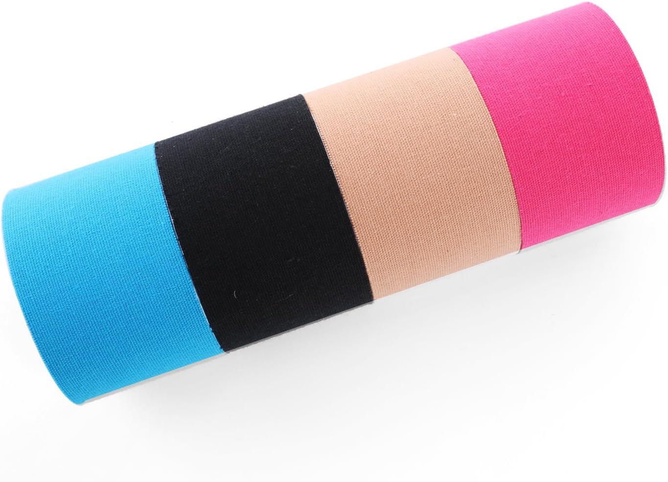 PHYTOP 4 Rolls Kinesiology Tape 5m x 5cm in Different Color (Pink, Blue, Black, Beige) Athletic Tape Sport for Strapping & Physiotherapy-1