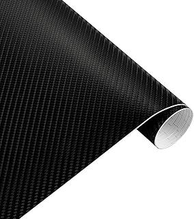 4D BLACK Carbon Fibre Car Vinyl Wrap Sticker Sheet Film (2m x 1.52m) Car vinyl wrap