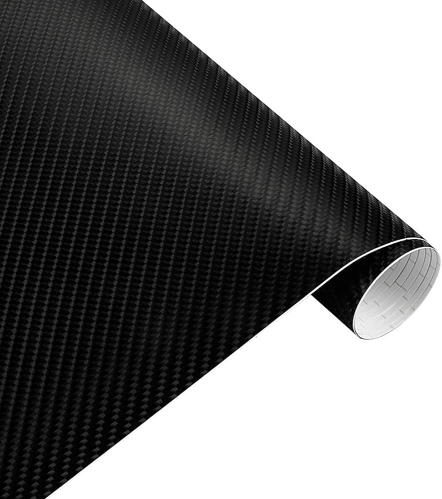 4D BLACK Carbon Fibre Car Vinyl Wrap Sticker Sheet Film (2m x 1.52m) Car vinyl wrap-0