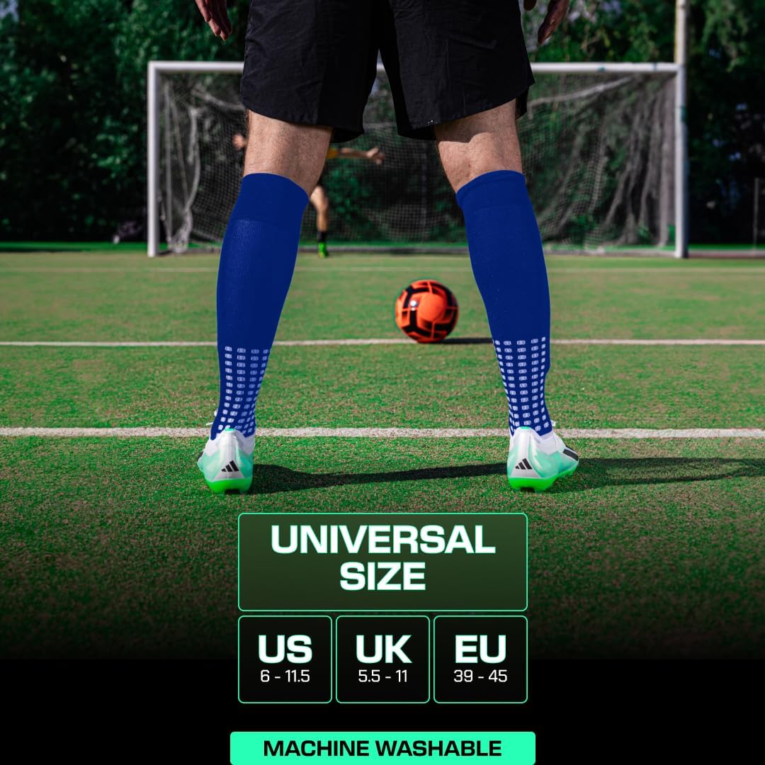 LUX Anti Slip Knee Football Socks,Non Slip Football/Basketball/Hockey Sports Grip Socks-5