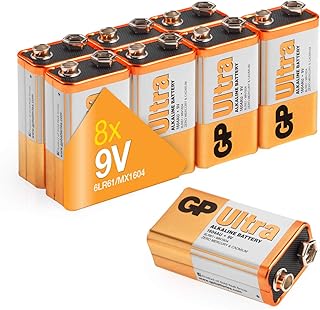 GP Batteries Ultra Alkaline 9V Pack of 8 | Superb operating time | Battery Can Be Used Across All Devices | Shelf Life Up TO 7 Years…