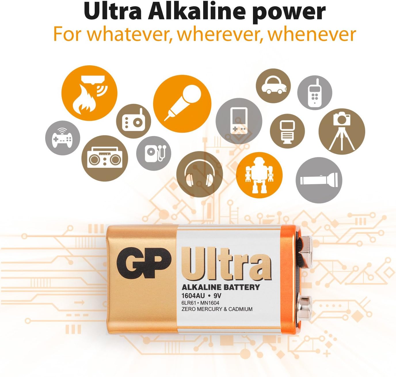 GP Batteries Ultra Alkaline 9V Pack of 8 | Superb operating time | Battery Can Be Used Across All Devices | Shelf Life Up TO 7 Years…-1