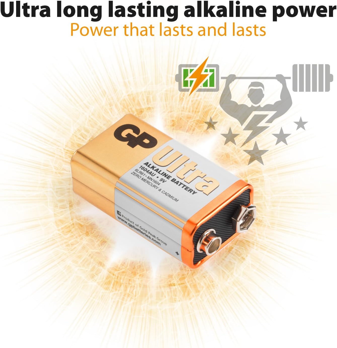 GP Batteries Ultra Alkaline 9V Pack of 8 | Superb operating time | Battery Can Be Used Across All Devices | Shelf Life Up TO 7 Years…-2