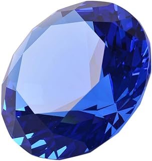 LONGWIN 60mm W Crystal Diamond Paperweight Ornament Home Venue Decorations Solid Color Blue