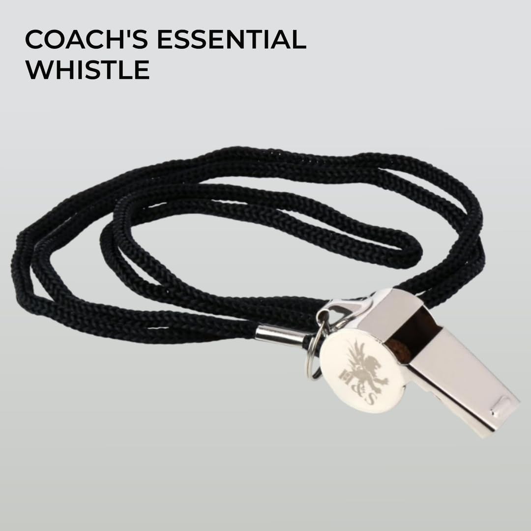 H&S 3 Whistles - Referee Whistle - Sports Whistle Metal Coach Whistle with Lanyard for Football - Stainless Steel Coaching Whistle - Football Coaches Whistle Stainless Steel Whistles, Whistles Sports-4