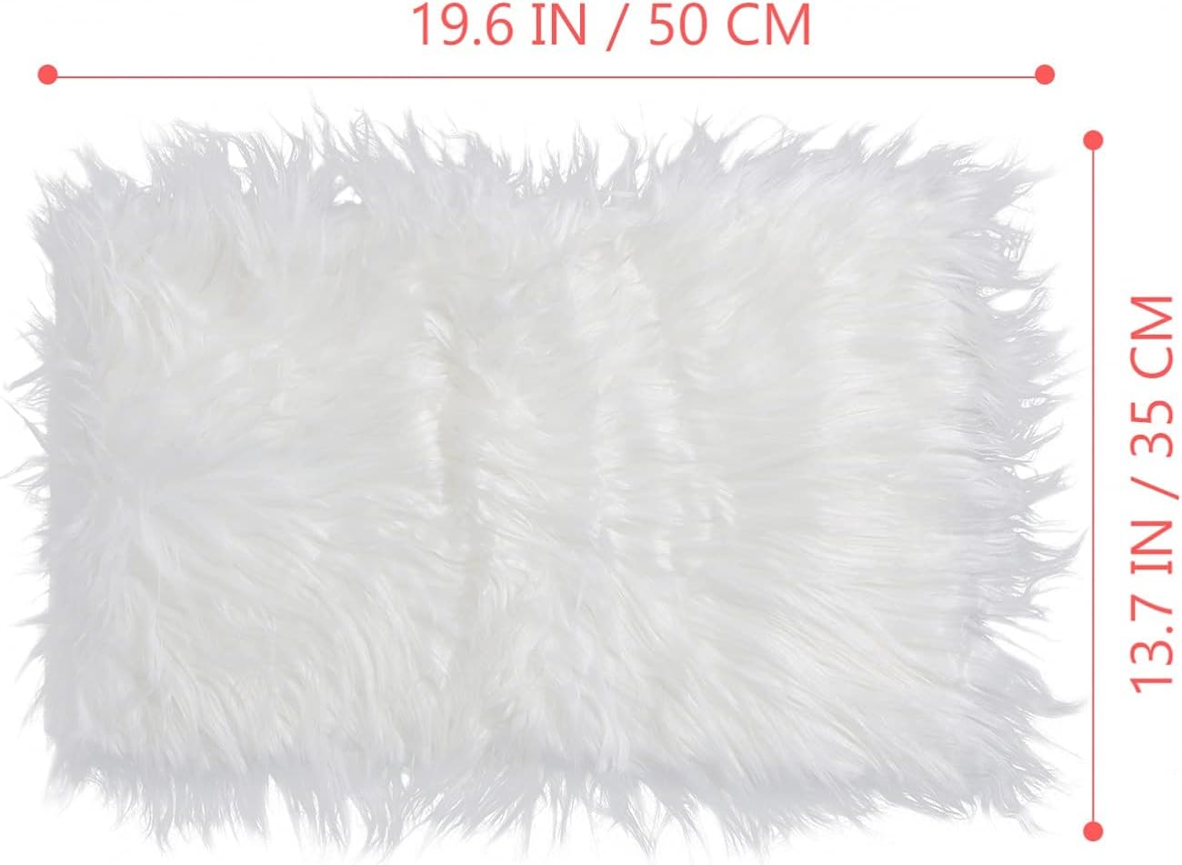 OULII Baby Photo Props Soft Fur Quilt Photographic Mat DIY Newborn Baby Photography Wrap-Baby Photo Props Favors (White)-1