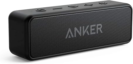 Anker Soundcore 2 Portable Bluetooth Speaker with 12W Stereo Sound, BassUp, IPX7 Waterproof, 24-Hour Playtime, Wireless Stereo Pairing, Speaker for Home, Outdoors, Travel