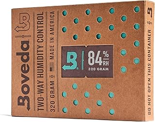 Boveda For Seasoning Two-Way Humdity Control Pack – 84% RH to Season Climate-Controlled Cabinets & Electric Coolers – Size 320 – Single – Individually Wrapped Seasoning Packet