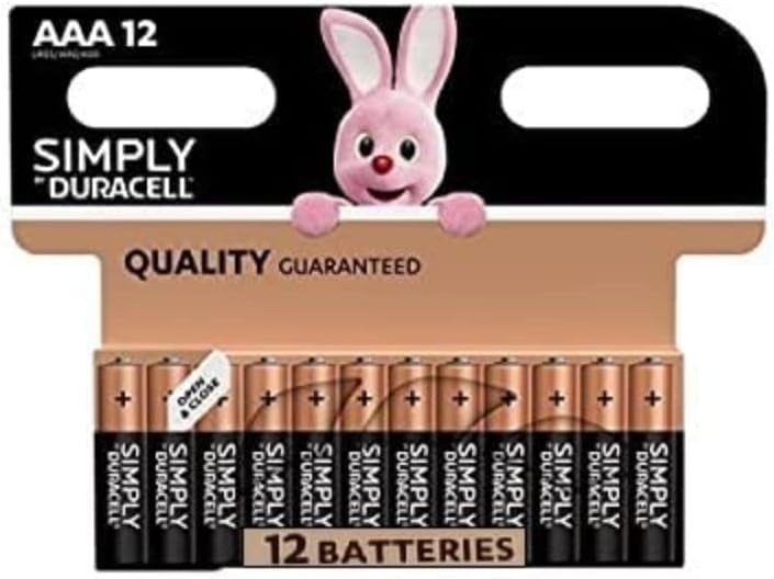 Duracell Simply AAA Batteries (Pack of 12)-0