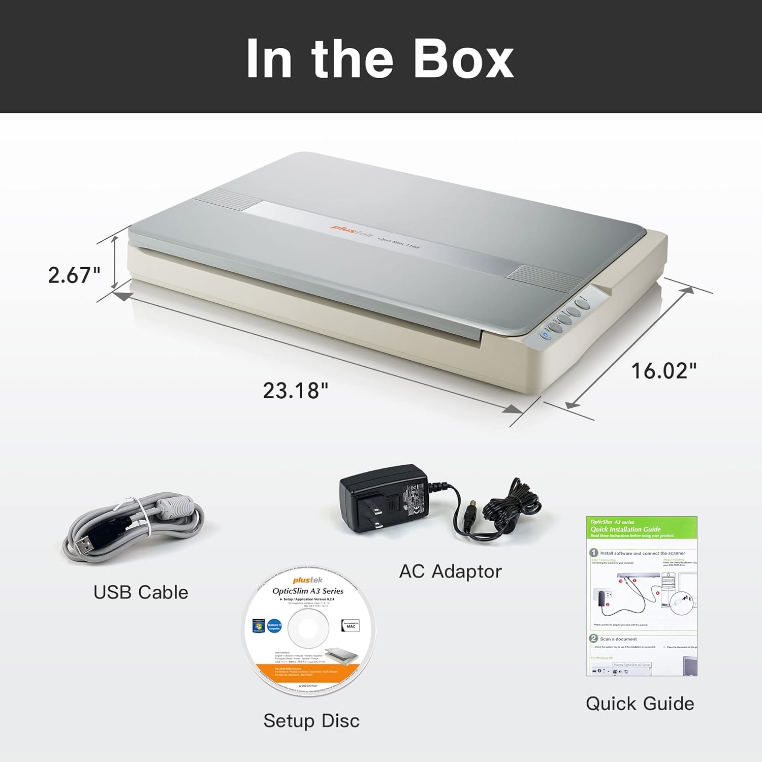 Plustek OS1180 Flatbed Scanner for A3 Graphics and Documents - Designed for Libraries, Schools or Small Offices - Scan A3 Document in 9 Seconds About-7