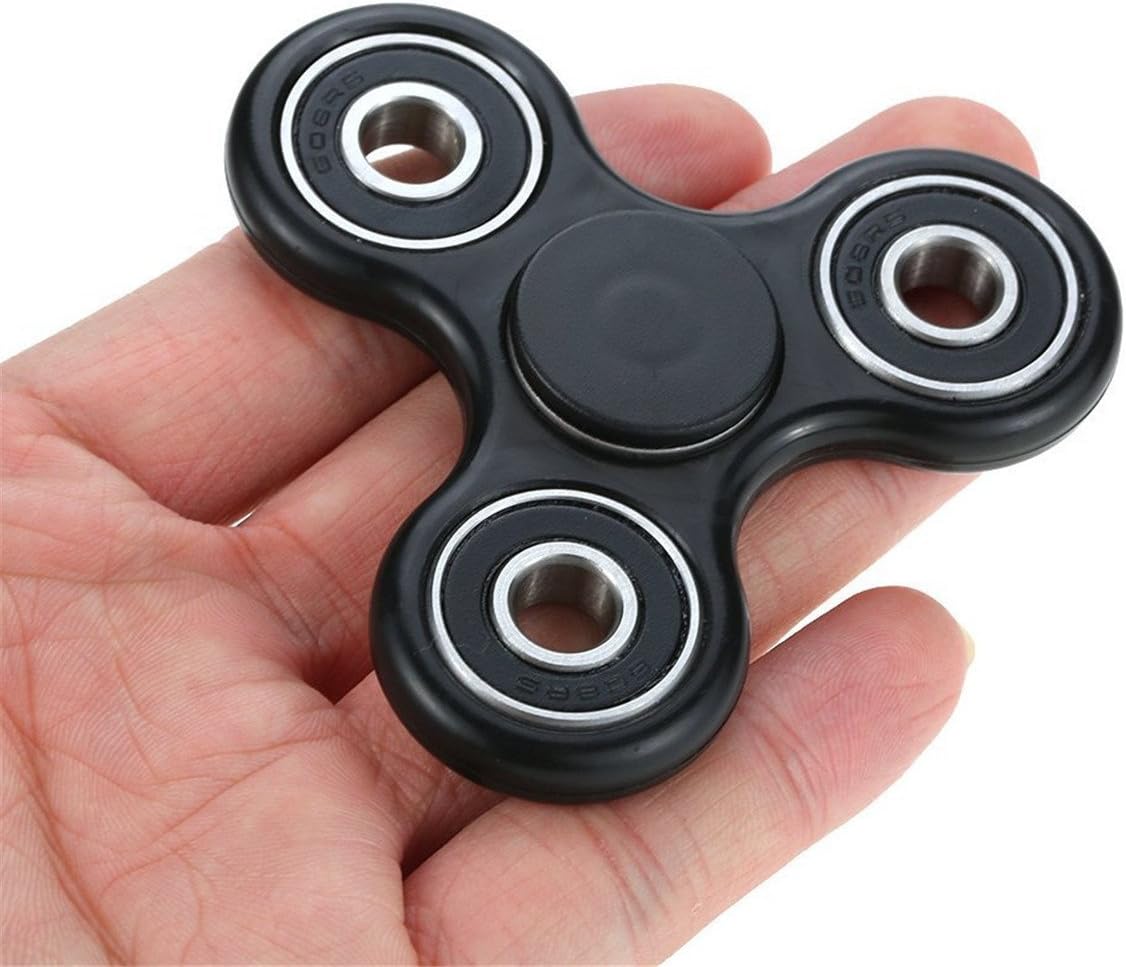 eLander Fidget Toys Hand spinner [Black], ADHD, Anxiety, and Autism Adult Children-1