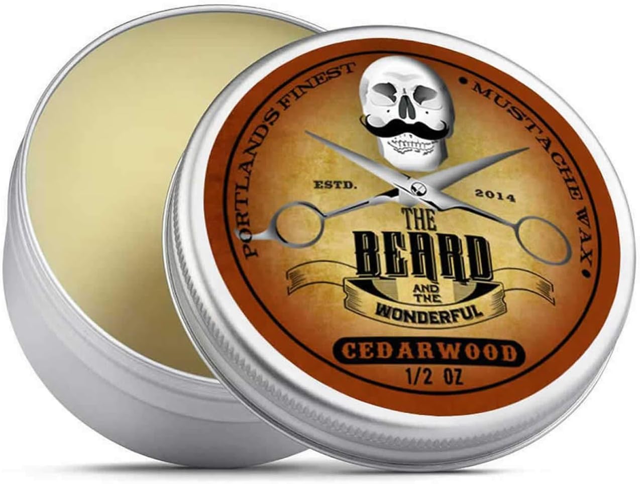 Moustache and Beard Wax 15ml – Promotes Facial Hair Growth with Moisture Resistant Feature – Ideal Beard Styling for Men with All Natural Ingredients, Strong Hold, & Cedarwood Scent Wax-0