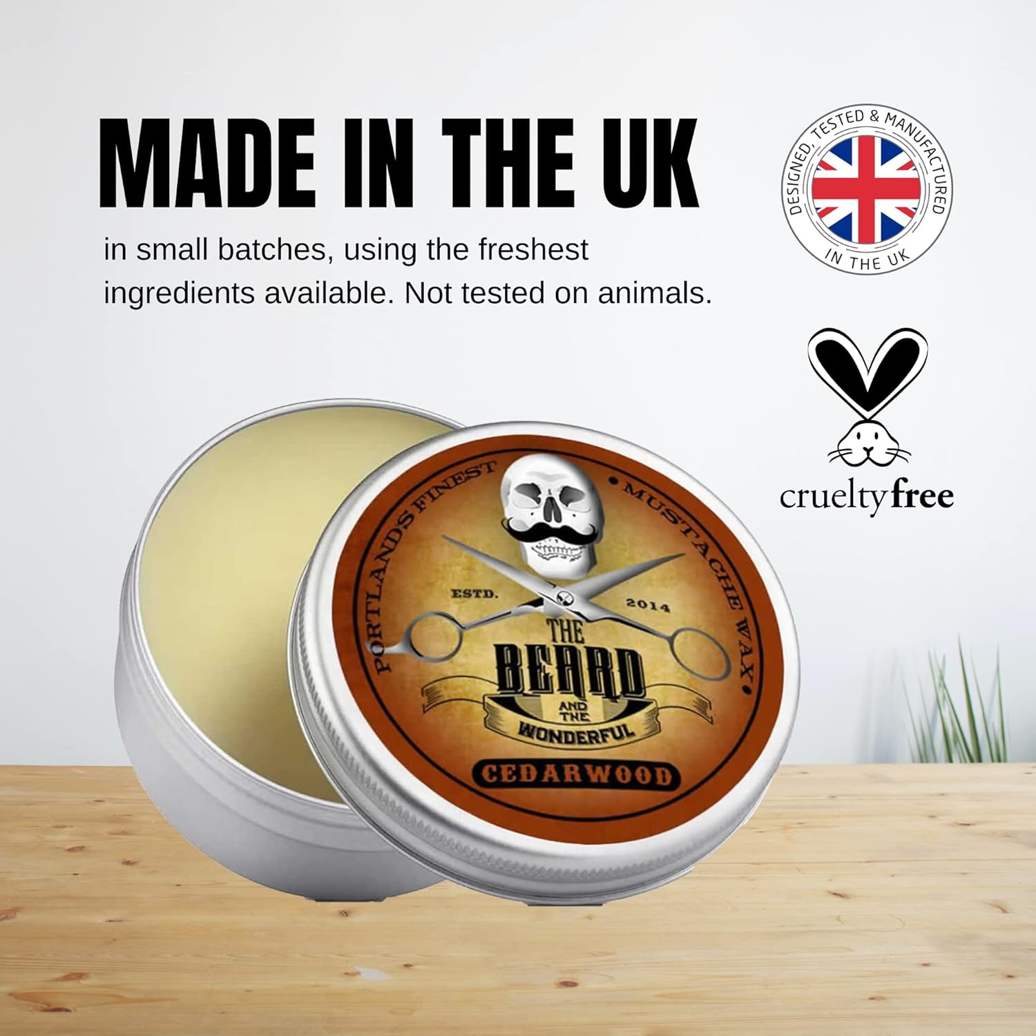 Moustache and Beard Wax 15ml – Promotes Facial Hair Growth with Moisture Resistant Feature – Ideal Beard Styling for Men with All Natural Ingredients, Strong Hold, & Cedarwood Scent Wax-5