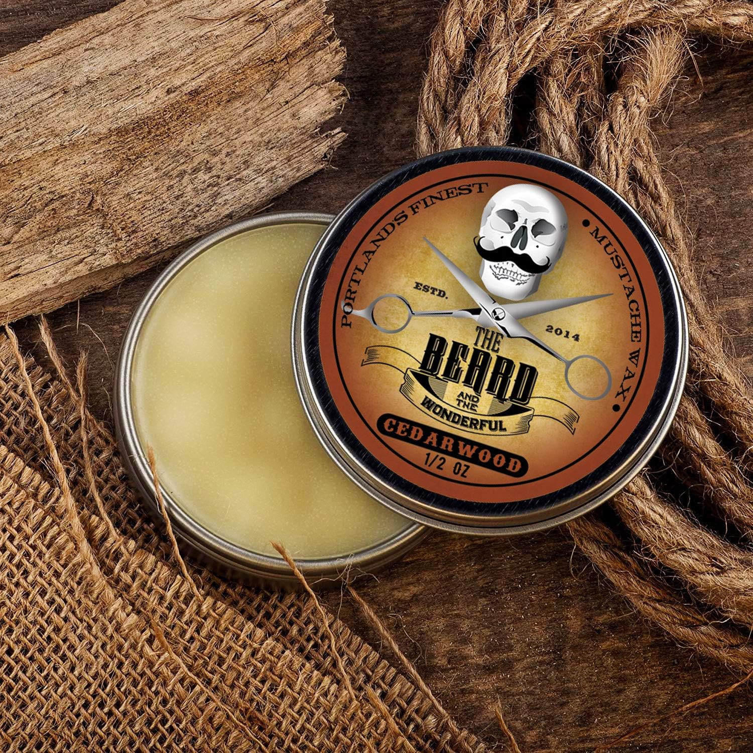 Moustache and Beard Wax 15ml – Promotes Facial Hair Growth with Moisture Resistant Feature – Ideal Beard Styling for Men with All Natural Ingredients, Strong Hold, & Cedarwood Scent Wax-6