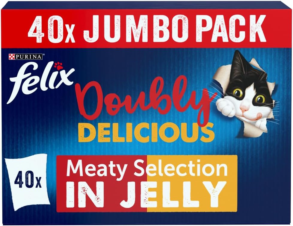 Felix Doubly Delicious Meaty Cat Food 40x100g-0