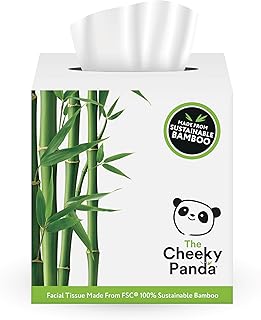 The Cheeky Panda Bamboo Facial Tissues | 12 Cube Tissue Boxes | Soft Face Tissues | Plastic Free Tissues Box Multipack