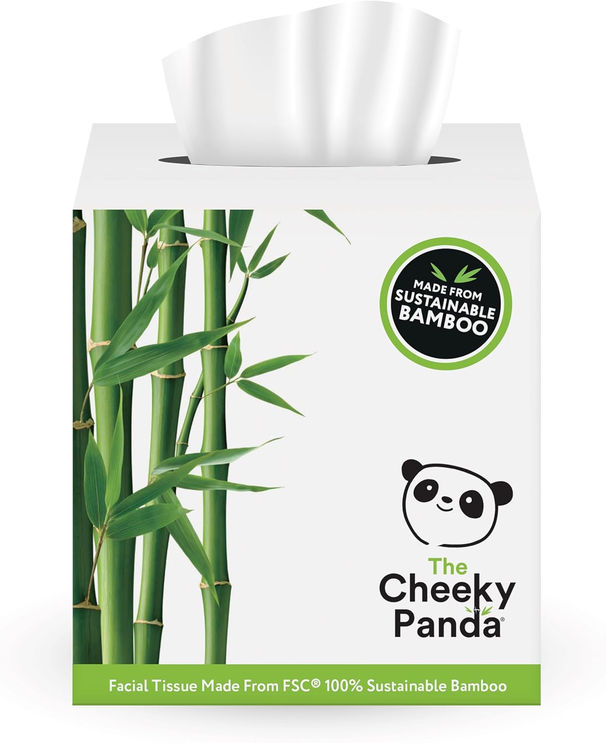 The Cheeky Panda Bamboo Facial Tissues | 12 Cube Tissue Boxes | Soft Face Tissues | Plastic Free Tissues Box Multipack-0