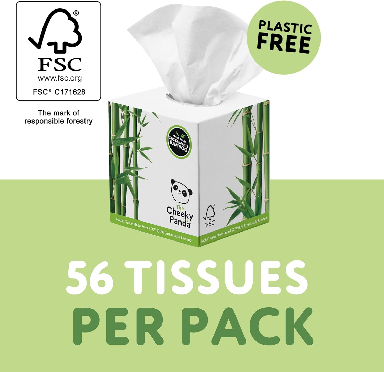 The Cheeky Panda Bamboo Facial Tissues | 12 Cube Tissue Boxes | Soft Face Tissues | Plastic Free Tissues Box Multipack-4