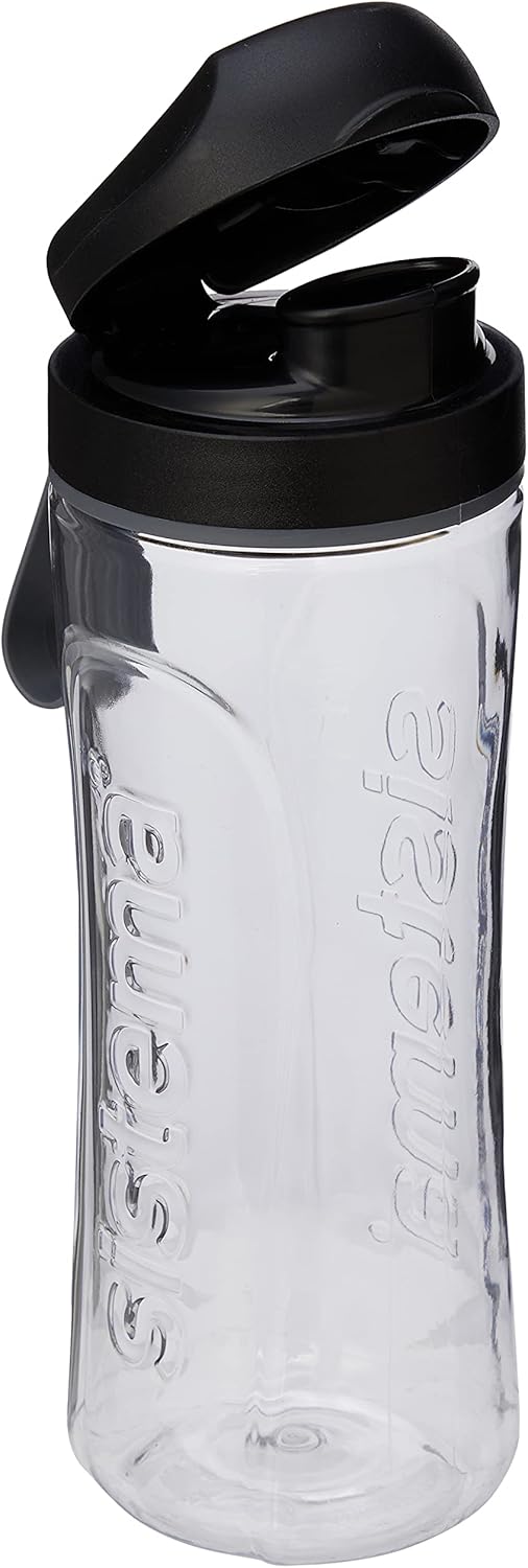 Sistema Hydrate Tritan Swift Water Bottle | 600 ml | Leakproof Water Bottle | BPA-Free | Black-3