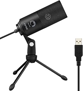 FIFINE USB Microphone, Metal Condenser Recording Microphone for Laptop MAC or Windows Cardioid Studio Recording Vocals, Voice Overs,Streaming Broadcast and YouTube Videos-669B