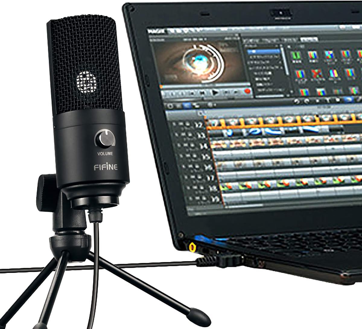 FIFINE USB Microphone, Metal Condenser Recording Microphone for Laptop MAC or Windows Cardioid Studio Recording Vocals, Voice Overs,Streaming Broadcast and YouTube Videos-669B-7