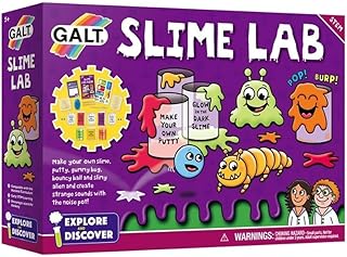 Galt Slime Lab -Explore and Discover STEM Craft and Science Set for Kids -Childrens Slime Making Kit for Boys and Girls -Includes 7 Fun Experiments, Lab Book and Step by Step Guide - Ages 5 Years Plus