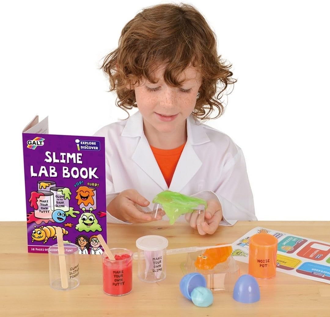 Galt Slime Lab -Explore and Discover STEM Craft and Science Set for Kids -Childrens Slime Making Kit for Boys and Girls -Includes 7 Fun Experiments, Lab Book and Step by Step Guide - Ages 5 Years Plus-3