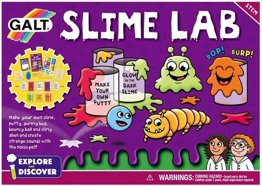 Galt Slime Lab -Explore and Discover STEM Craft and Science Set for Kids -Childrens Slime Making Kit for Boys and Girls -Includes 7 Fun Experiments, Lab Book and Step by Step Guide - Ages 5 Years Plus-8