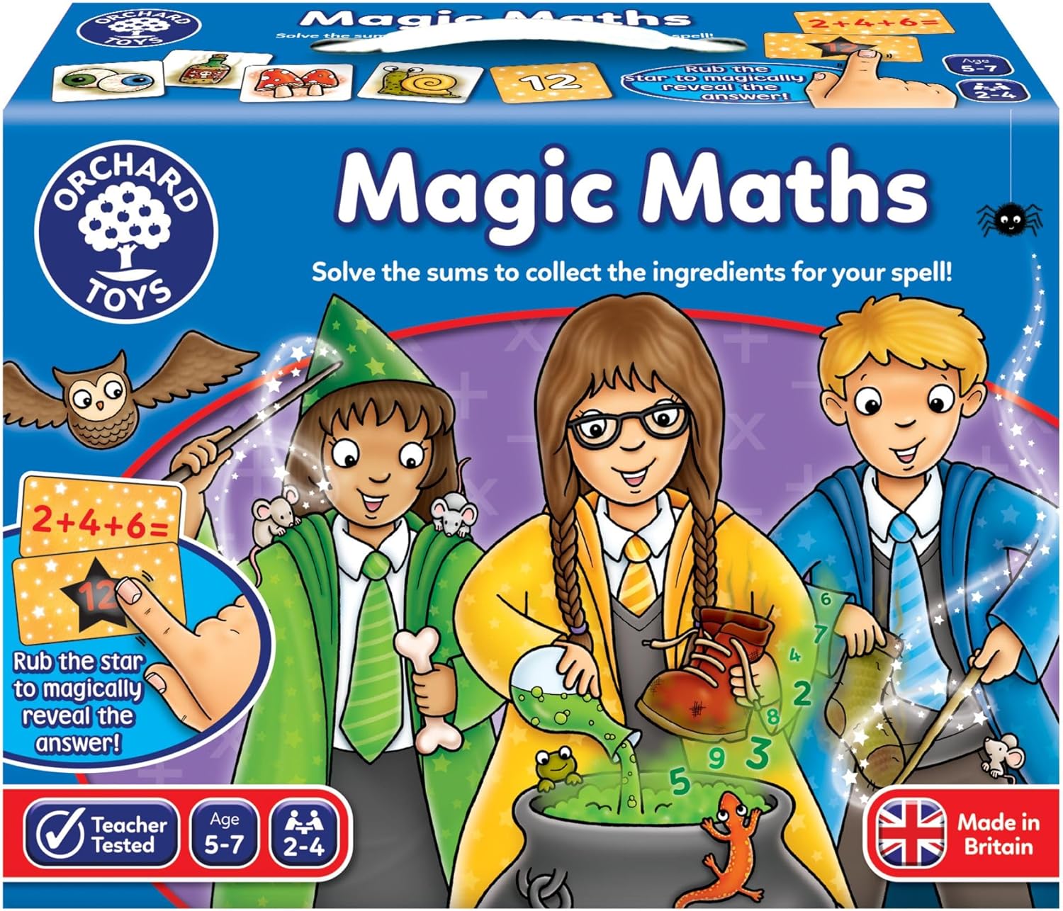 Orchard Toys Magic Maths , Magic Ink Reveals the Answer, Educational Maths Game, Practice Addition and Subtraction, Ages 5-7-0