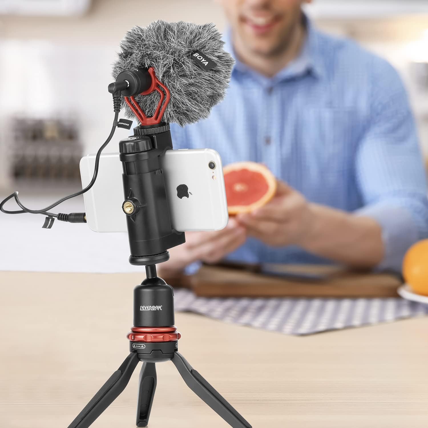 Boya BY-MM1 Compact On Camera Shotgun Video Microphone Livestream Recording Mic for iPhone Huawei Smartphone, for Canon Nikon Sony DSLR Cameras, metallic-1