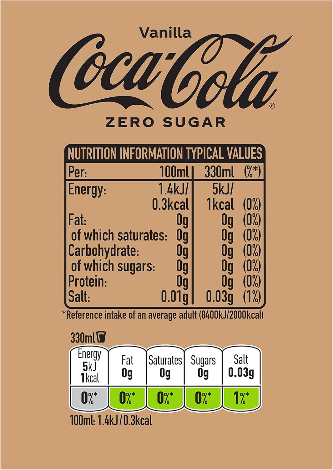 Coca-Cola Zero Sugar Vanilla 8 x 330 ml-5