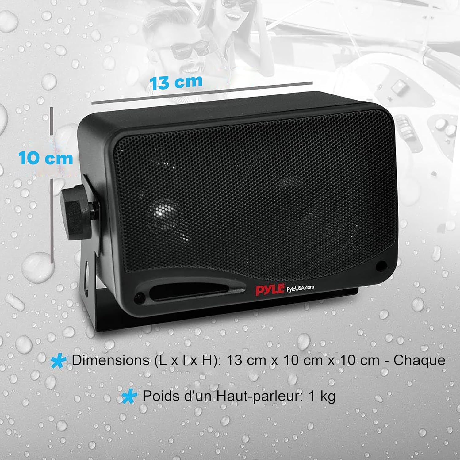 Pyle Portable Wireless Speaker - Bluetooth Speaker – Set of two, Waterproof 3-Way Active Passive HIFI Speakers, Wireless Ceiling Mound Dual Speakers System, w /Heavy robust grille, Indoor/Outdoor Use-5