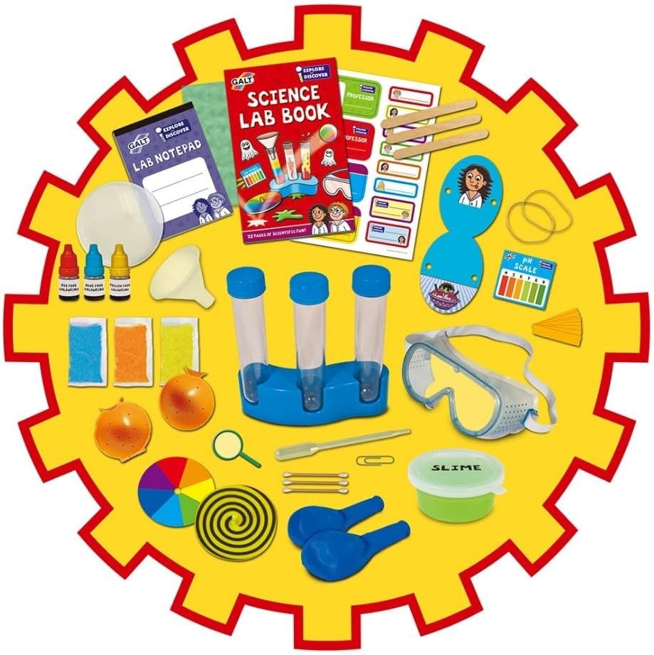 Galt Science Lab - Explore and Discover Science Kit for Kids, Childrens Craft Set - 20 Fun STEM Science Experiments and Guide Book - Make a Kaleidoscope, Lava, Bouncy Ball and More - For Ages 6 Plus-1