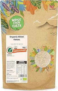 Wholefood Earth Organic Millet Flakes – 2 kg | Vegan | GMO Free | High Fibre | Certified Organic