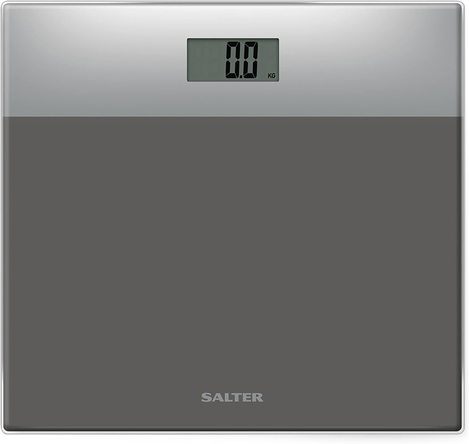 Salter 9206 SVSV3R Digital Bathroom Scale – Body Weighing Glass Electronic Scales, Easy Read LCD Display, Step On Activation, Max. Weight 180KG/400lbs, 15-Year Guarantee, Battery Included, Silver/Grey-2