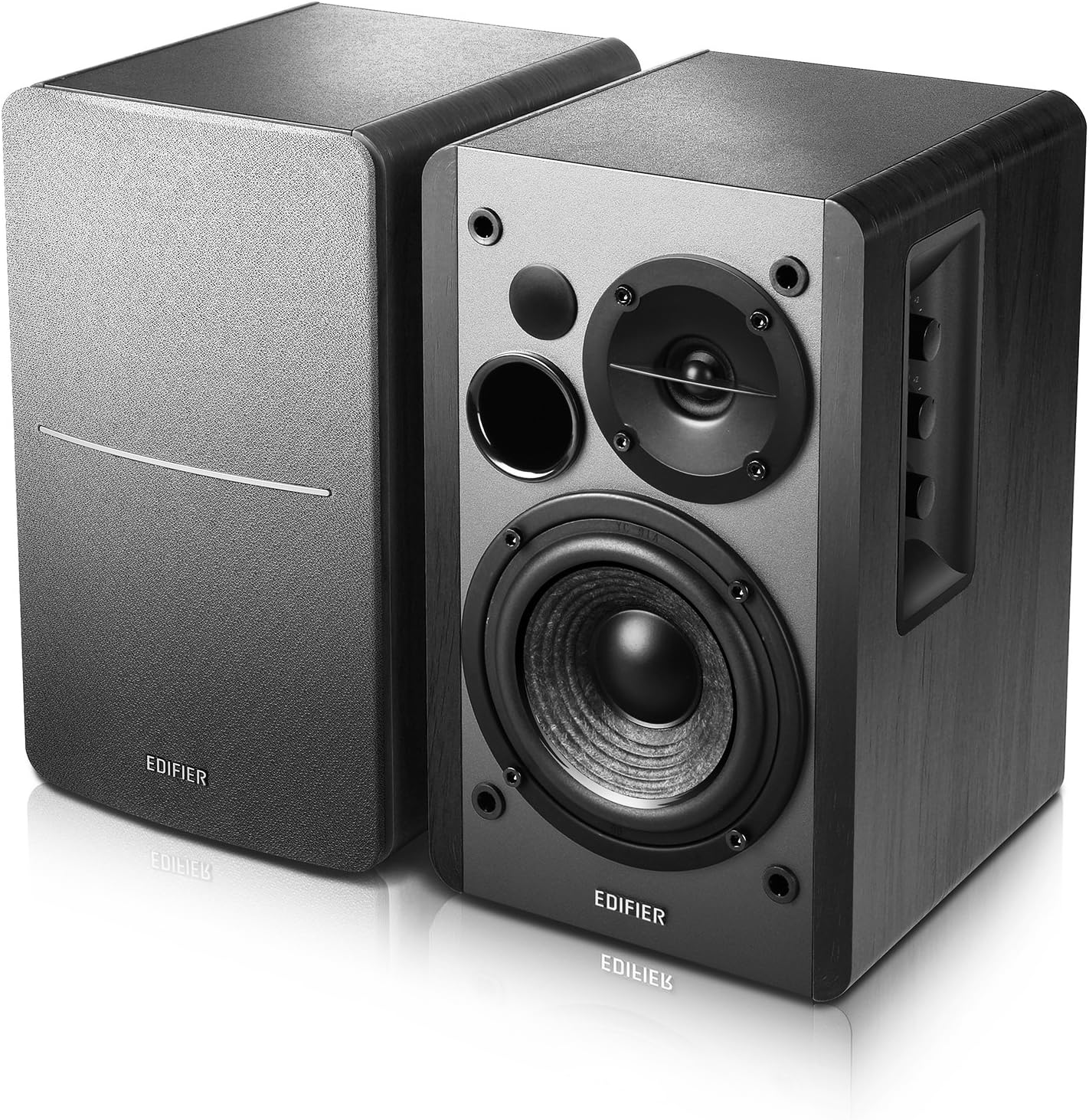 Edifier R1280DB Powered Bluetooth Bookshelf Speakers - Optical Input - Wireless Studio Monitors - 4 Inch Near Field Speaker - 42w RMS - Black-1