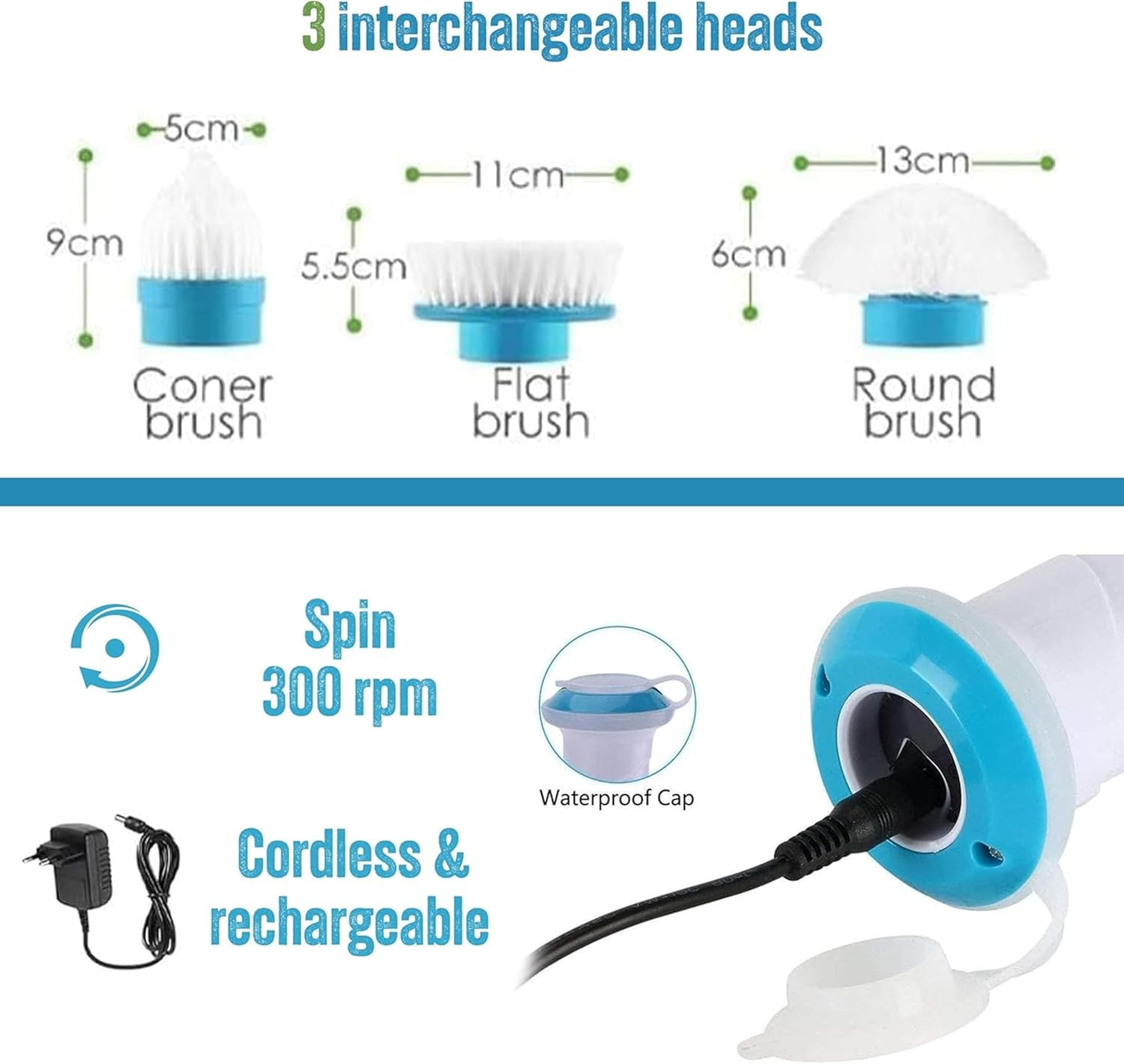 JML Hurricane Spin Scrubber: The'reach anywhere' cordless power scrubber-3