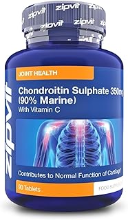 Chondroitin Sulphate 350mg with Vitamin C, 90 Tablets. 90% Pure Marine Chondroitin. Supports Collagen Formation and Cartilage Function.