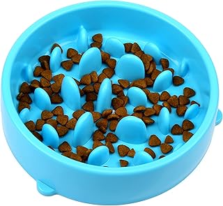 H&S Slow Feeder Dog Bowl - Slow Eating Dog Bowl - Interactive Feeder - Slow Down Feed Dog Cat Feeding Bowl - Pet Bloat Stop Dog Bowl