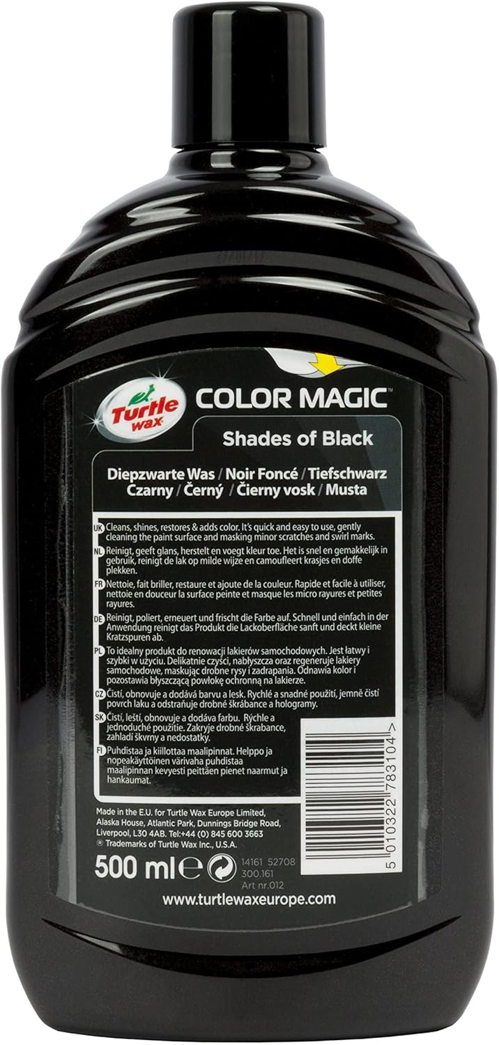 Turtle Wax 52708 Color Magic Car Paintwork Polish Restores Colour & Shine Black 500ml-4