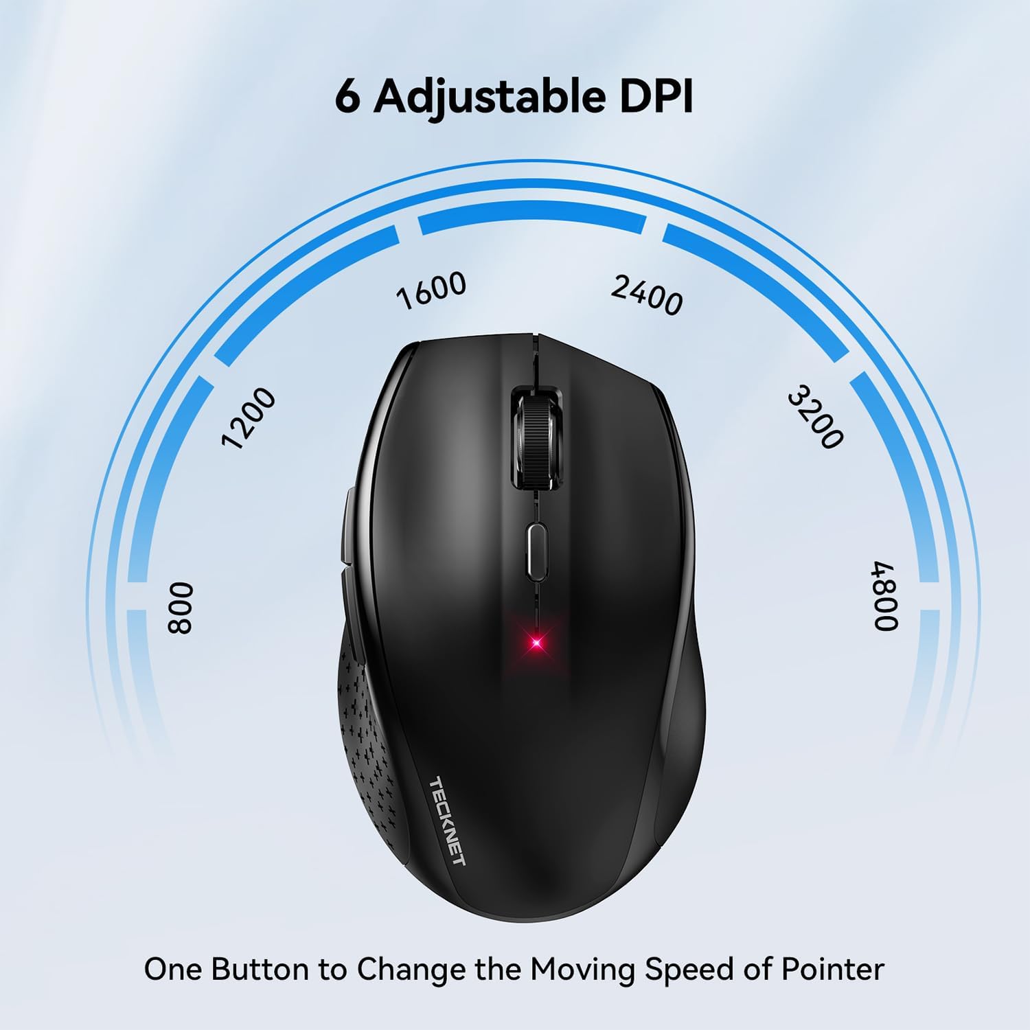 TECKNET Wireless Mouse, 2.4G Wireless Silent Mouse, 4800DPI Optical Computer Mouse with 6 Adjustable DPI, 30 Months Battery Life, Ergonomic Silent Click USB Cordless Mouse for Laptop PC Computer-2