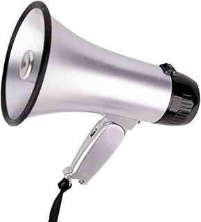 MyMealivos Portable megaphone bullhorn 20 Watt Power Megaphone Speaker Voice And Siren/Alarm Modes With Volume Control And Strap