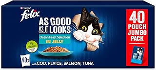 Felix As Good As It Looks Ocean Feasts Cat Food 100 g (Pack of 40)